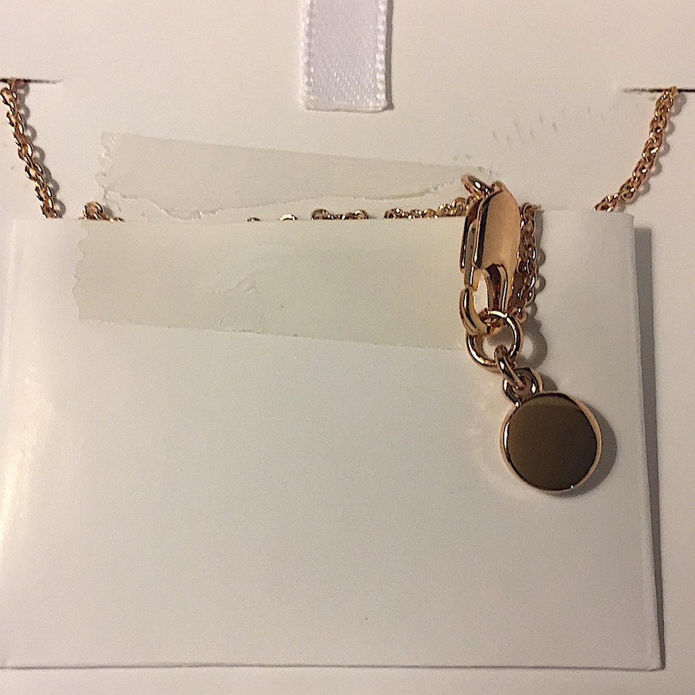 MICHAEL KORS - ROSE GOLD MK LOGO PENDANT NECKLACE - Picture 10 of 12